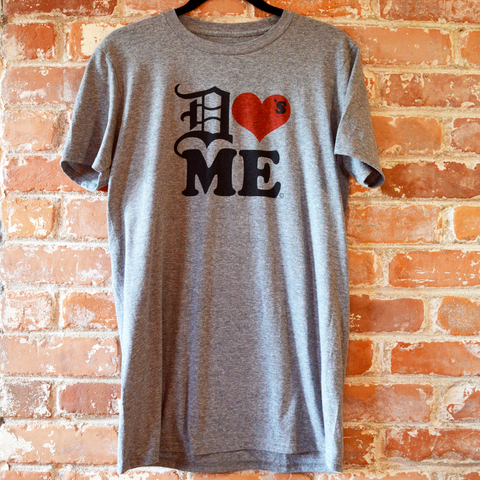 Detroit Loves Me Tshirt in gray.  relaxed fit & lightweight - 50% cotton / 50% polyester  Screen Printed in Detroit